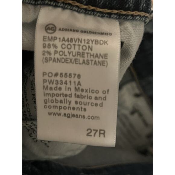 NWT AG Adriano Goldschmied Mari Crop Jeans •27• High-Rise Slim Straight $245 - Picture 10 of 10